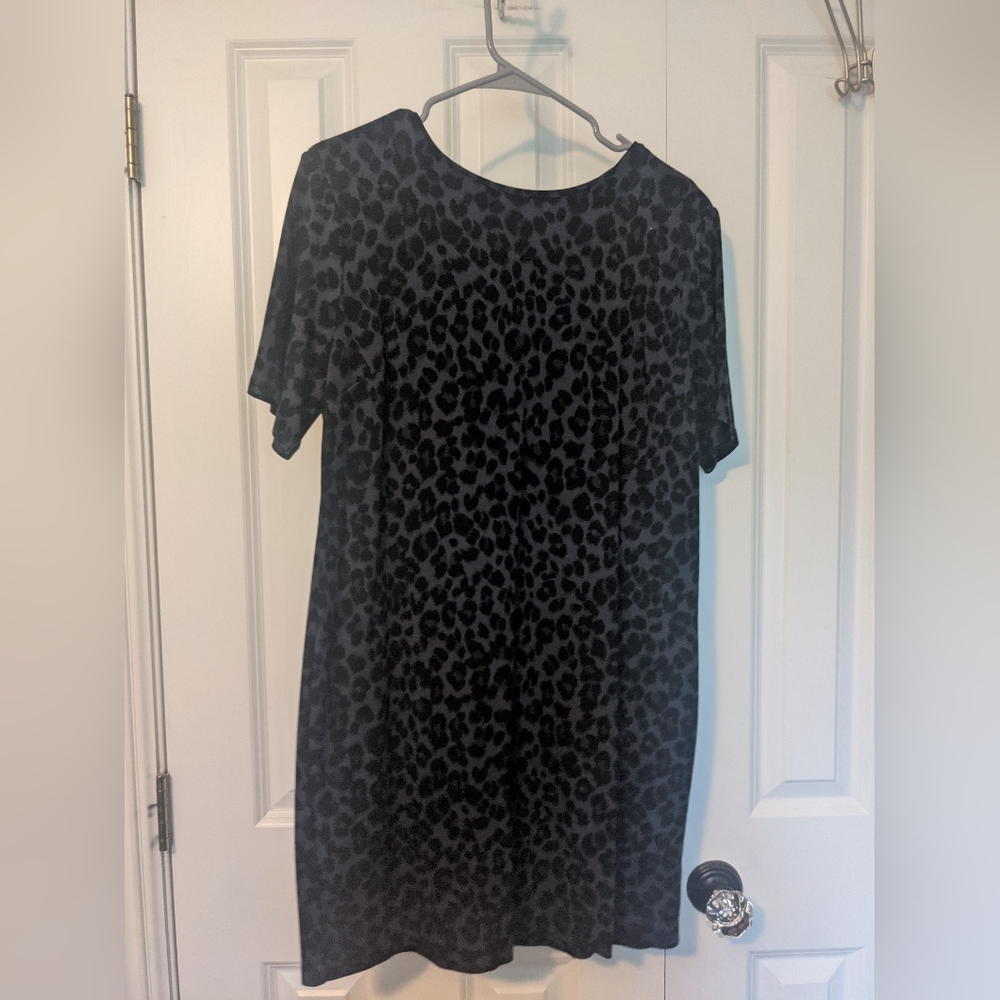Cheetah print shirt dress